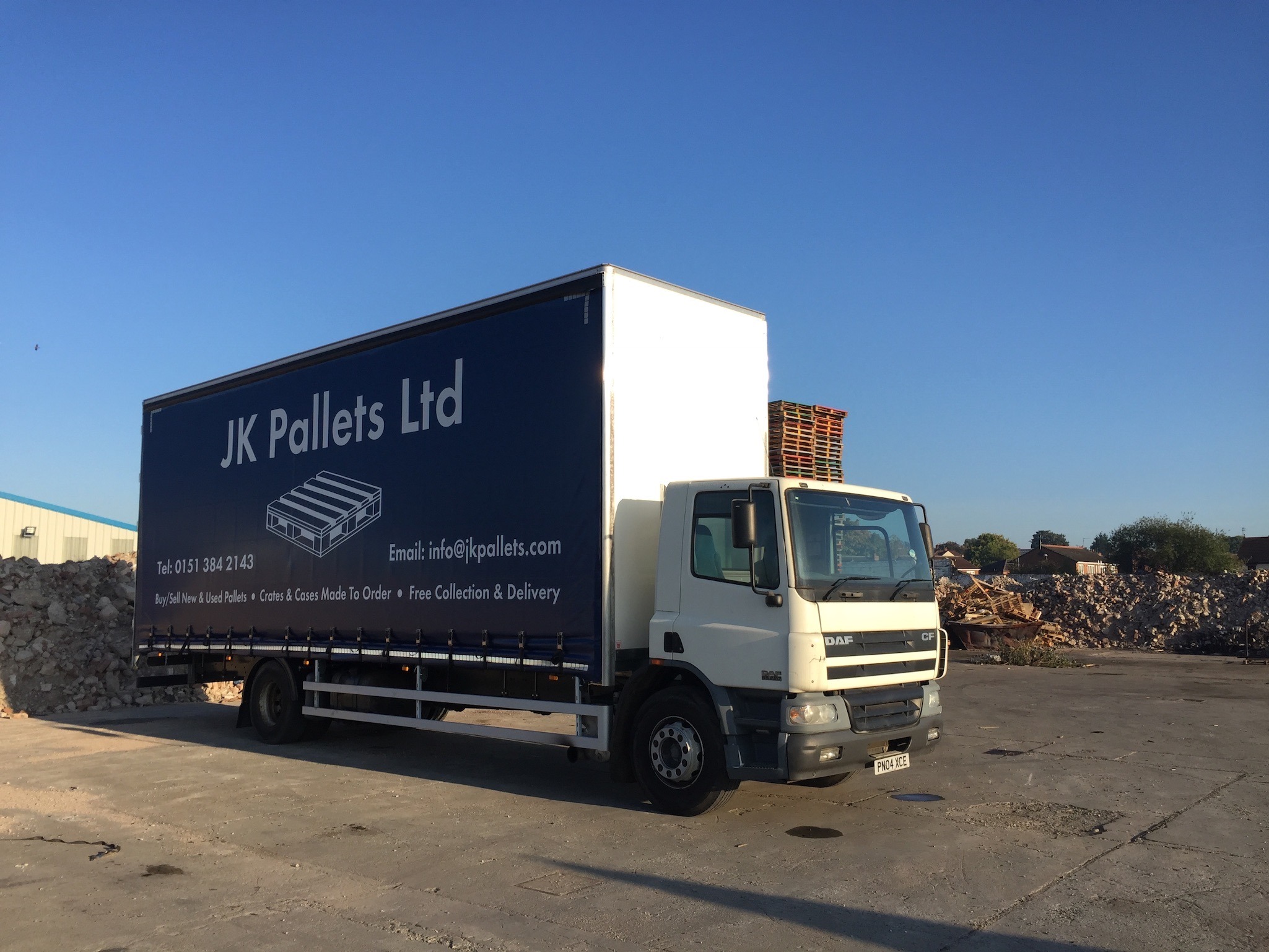 JK Pallets fleet of lorries can deliver anywhere in the UK